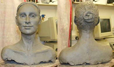 hollowing out life size head of Rhonda